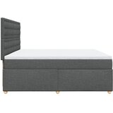  Krevet s oprugama i madracem tamnosivi 200 x 200 cm od tkanine | shoptok.hr