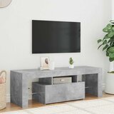 TV ormarić s LED svjetlima siva boja betona 120 x 35 x 40 cm | shoptok.hr