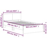  Okvir za krevet s uzglavljem boja hrasta 100x200 cm drveni | shoptok.hr