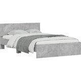  Okvir kreveta s uzglavljem LED siva boja betona 120x190 cm | shoptok.hr