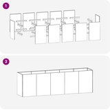  Vrtna saksija Crna 200 x 40 x 60 cm Čelična vrata | shoptok.hr