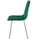 Libra stolica - baršunasto zelena / kromirane noge x 1 | shoptok.hr
