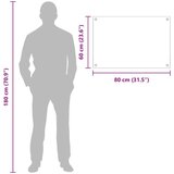 vidaXL Zaščita za kuhinjo Bela 80 x 60 x 0.8 cm kaljeno steklo | Shoptok.si