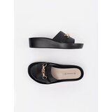 GOODIN Black women's flip-flops with a chain | Shoptok.si
