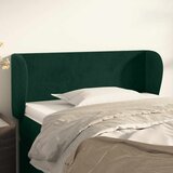  Uzglavlje s ušima tamnozeleno 83x23x78/88 cm baršunasto | shoptok.hr