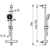 Hansa 44770131 basicjet tuš set brez armature | Shoptok.si