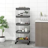 vidaXL Kuhinjska kolica s 5 razine crna 42x29x128 cm željezo i ABS Cijene
