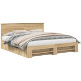  Krevetna konstrukcija s uzglavljem Sonoma hrast 180 x 200 cm | shoptok.hr