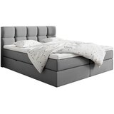 Livetastic POSTELJA Z VZMETNICO 180 cm x 220 cm , les, tekstil, leseni material temno siva | Shoptok.si