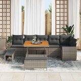  Sjedeća garnitura za vrt 9 kom. Siva poliratan 100 x 100 x 71 cm | shoptok.hr