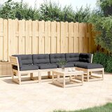  5-dijelni set vrtnih sofa od masivne borovine s jastucima | shoptok.hr