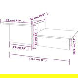  Stolić za kavu sivi hrast 111 5 x50 x 33 cm konstruirano drvo | shoptok.hr