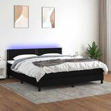  box spring s madracem LED crni 180x200 cm od tkanine | shoptok.hr