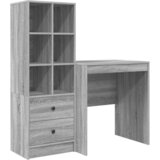 vidaXL Miza s shrambo s predalom 2 pcs Siva sonoma 70 x 50 x 76 cm, (5000044649) | Shoptok.si