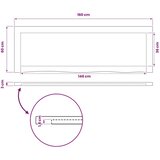 Pravokutni stolni vrh 160 x 50 x 3 cm Pravokutni - Tamno smeđa 90 x 55 x 3 5 cm Živi rub 1 strana | shoptok.hr