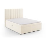 Milo Casa Bež boxspring postelja s prostorom za shranjevanje 160x200 cm Gina – Cene