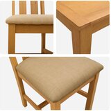  Blagovaonski set 5 kom. Bež Čvrsto Hrastovo Drvo 90 x 90 x 75 cm | Shoptok.si