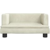 vidaXL Dječja fotelja krem 60 x 40 x 30 cm baršunasta | shoptok.hr