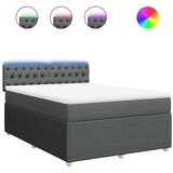  Krevet s oprugama i madracem tamnosivi 140x190 cm od tkanine | shoptok.hr