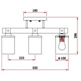  Brilagi - Plafonski luster VISTA 3xE27/60W/230V hrast | Eponuda.com