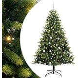  Umjetno savitljivo božićno drvce s 300 LED dioda Zelena 180 cm | shoptok.hr