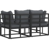 vidaXL Kompleti zunanjega pohištva z blazino z blazino 2 pcs Črna in anthracit | Shoptok.si