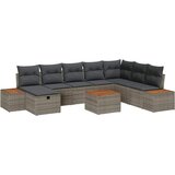  Sjedeća garnitura za vrt 9 kom. Siva poliratan 55 x 62 x 69 cm | shoptok.hr