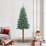  Mršavo božićno drvce Zelena 210 cm PVC i čvrsto drvo bora | shoptok.hr