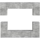  Set TV komoda Zidne 5 pcs Betonski sivi Konstruirano drvo | shoptok.hr