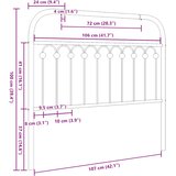  Metalno zamjensko uzglavlje crno 107 cm | shoptok.hr