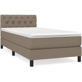  Krevet s oprugama i madracem smeđesivi 80x200 cm od tkanine | shoptok.hr