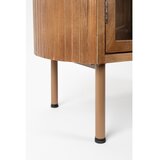 White Label Vitrina iz masivnega kavčukovca v naravni barvi 100x80x38 cm Yaz – | Shoptok.si