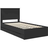  Konstrukcija postelje Črna 100 x 200 cm Inženirsko leseno, (5000121555) | Shoptok.si