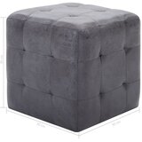  Noćni ormarići 2 kom sivi 30 x 30 x 30 cm umjetna brušena koža | shoptok.hr