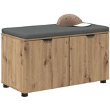  Klupa za hodnik s jastukom Umjetnički hrast 80 x 38 x 46 cm | shoptok.hr