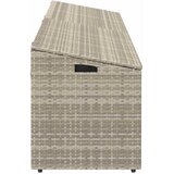  Vrtna kutija za pohranu svijetlosiva 220x50x58 cm poli ratan | shoptok.hr