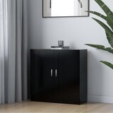Ormarić za knjige crni 82,5 x 30,5 x 80 od konstruiranog drva | shoptok.hr