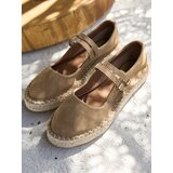 Reserved Espadrile od brušene kože - bež Cijene