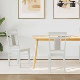  Stolac za blagovanje 2 pcs Bijelo Čvrsto drvo | shoptok.hr