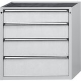 ANKE Predalnik, ŠxG 910 x 675 mm, 4 predali, višina 980 mm, sprednji del svetlo siva | Shoptok.si