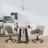 The Living Store Vrtljiv jedilni stol 2 kosa svetlo siv žamet - Jedilni Stol, (21495485) Cene