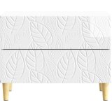  Noćni ormarić Bijela visokog sjaja 62 x 34,5 x 48 cm | Eponuda.com