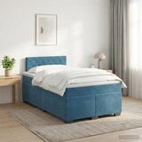  Boxspring krevet s madracem Plava 120 x 190 cm Baršun | shoptok.hr