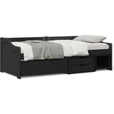 vidaXL Dnevni krevet s 3 ladice bez madraca "IRUN" crni 90x200 cm | shoptok.hr