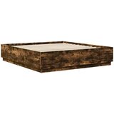  Krevetna konstrukcija S LED lampica Dimljeni hrast 200 x 200 cm | Eponuda.com