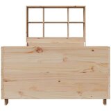 Krevet s regalom za knjige bez madraca 90x190 cm masivno drvo - Smeđa 90 x 190 cm | shoptok.hr