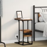 vidaXL Noćni ormar s ladicama Dimljeni hrast 41.5 x 26 x 60.5 cm Cijene