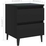  Nočna omarica 2 kosa črna 40x35x50 cm iverna plošča, (20624201) | Shoptok.si