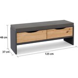 Premium Living Klop Za Pred Posteljo Karpo, Siva, Barva Hrasta | Shoptok.si