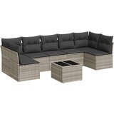  8-dijelni set vrtnih sofa od poliratana s jastucima svjetlosivi | shoptok.hr